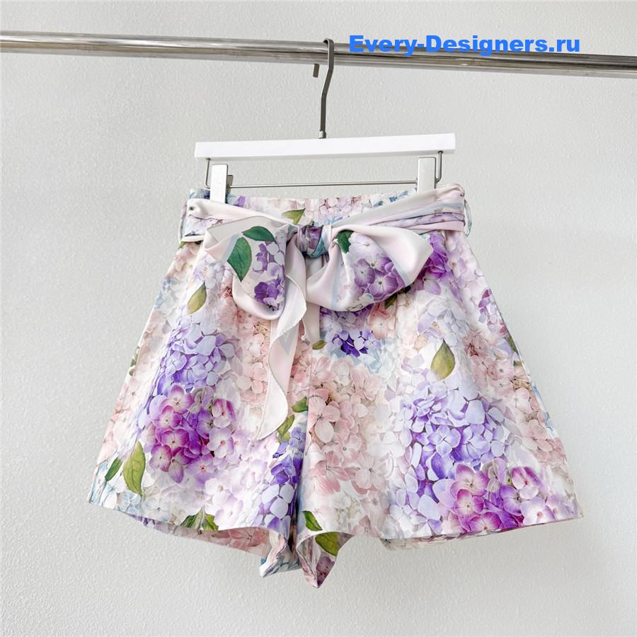 Zimm Floral Belted Shorts