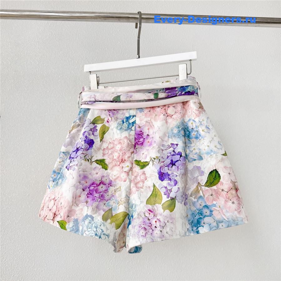 Zimm Floral Belted Shorts