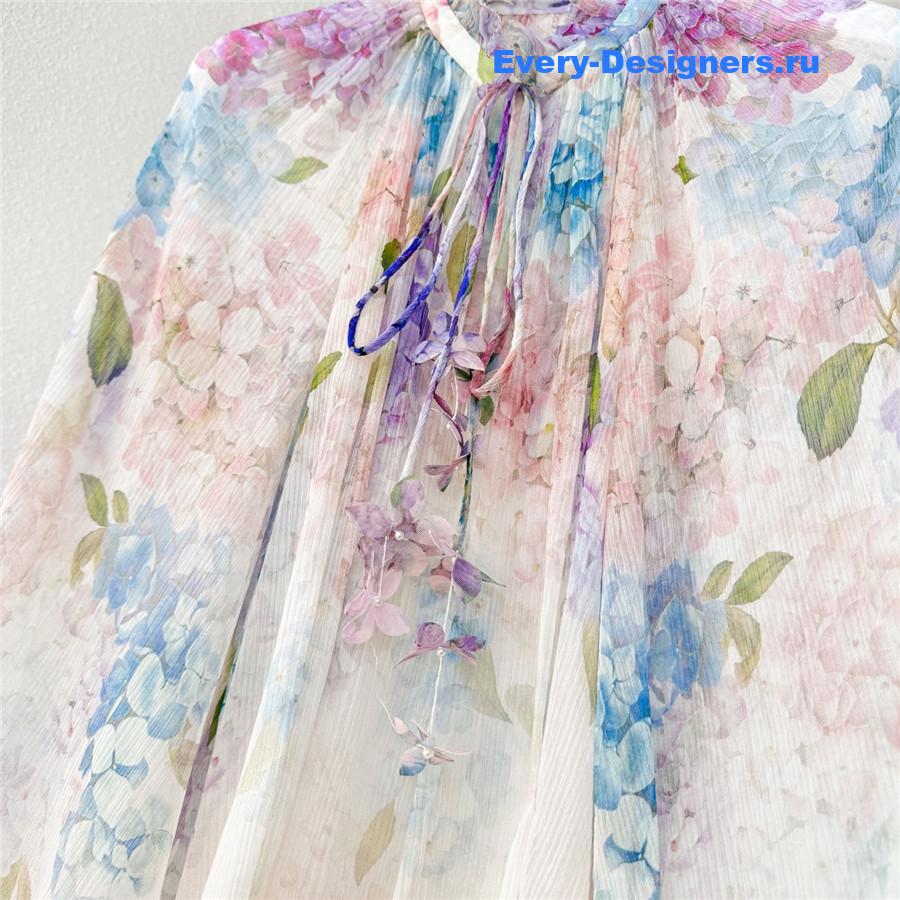 Zimm Hydrangea Billow Blouse