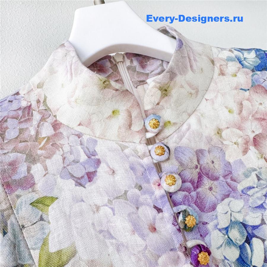 Zimmer Hydrangea Button Dress