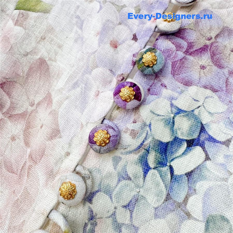 Zimmer Hydrangea Button Dress