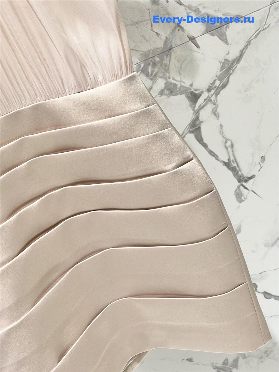 Sa1nt Lau*nt beige halter dress