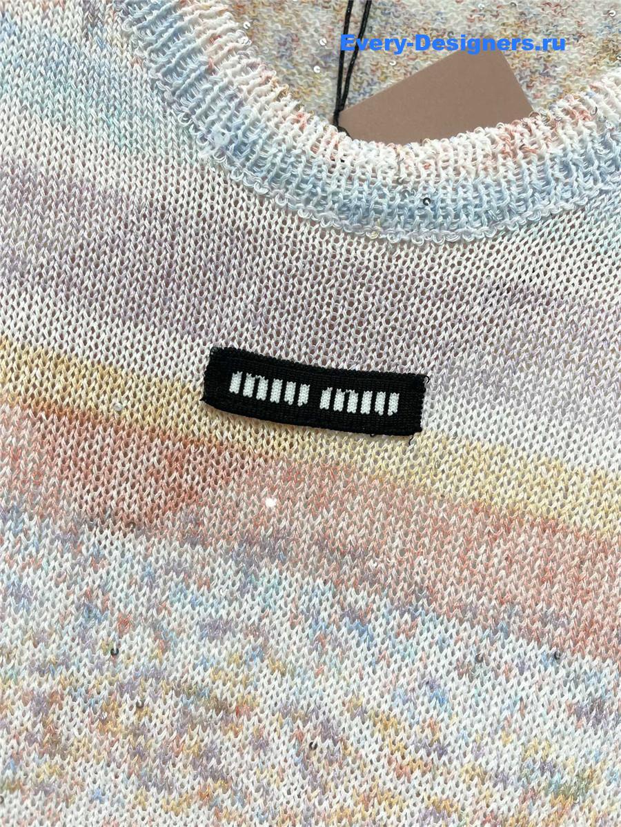 Miu Miu Rainbow Knit Vest