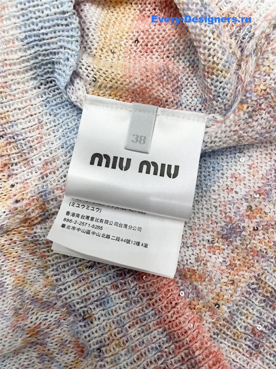 Miu Miu Rainbow Knit Vest