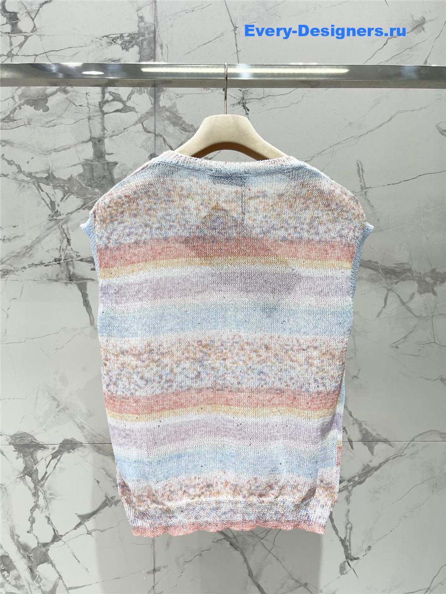 Miu Miu Rainbow Knit Vest