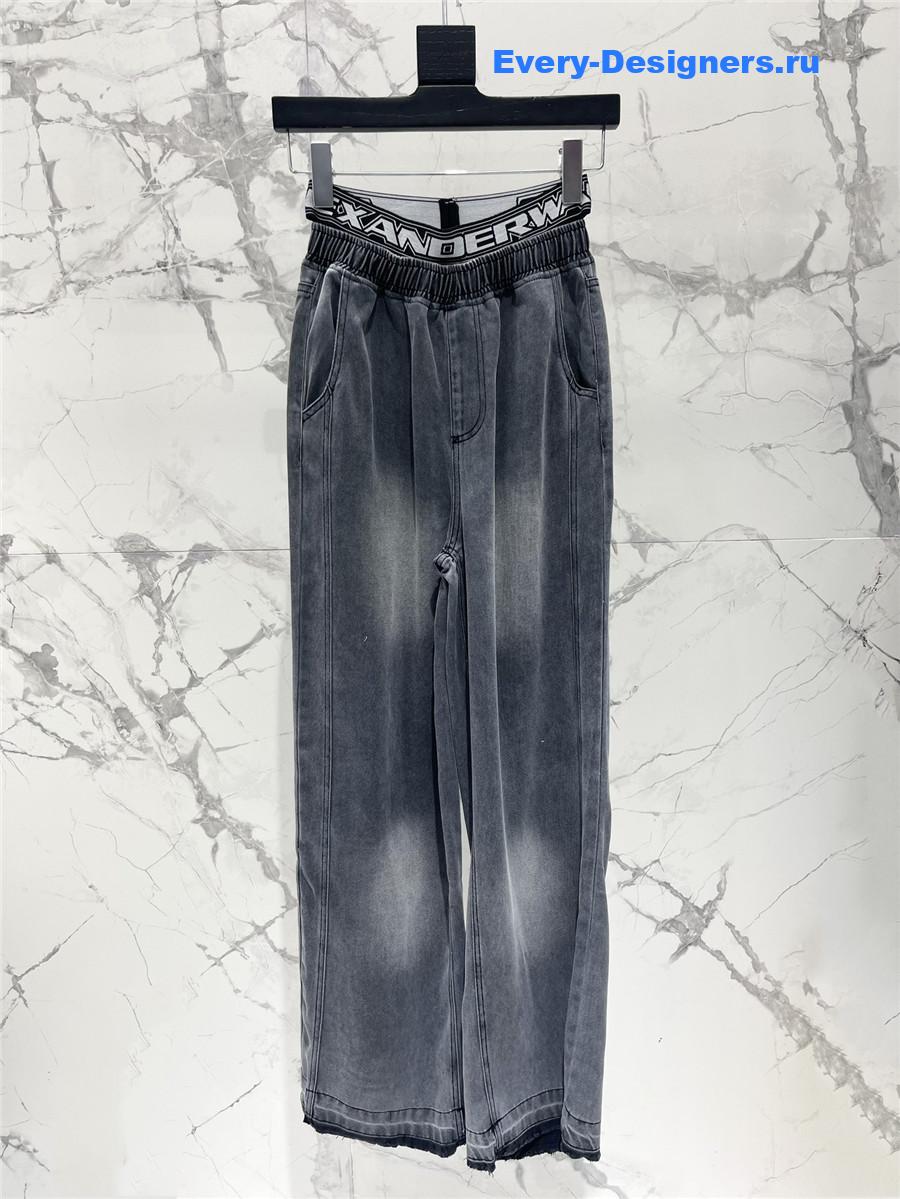 A1exa*der wang grey gradient denim pants
