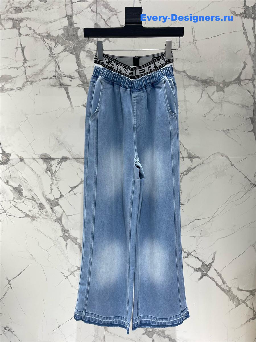 A1exa*der wang blue gradient denim pants