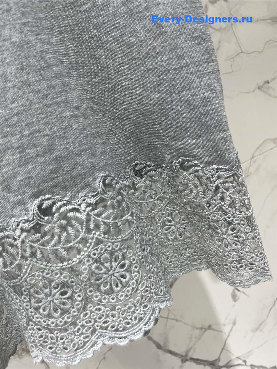 Miu Miu Grey Knitted Short Sleeves