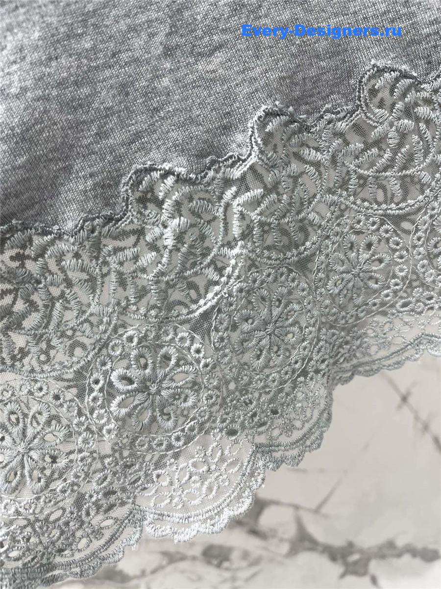 Miu Miu Grey Knitted Short Sleeves