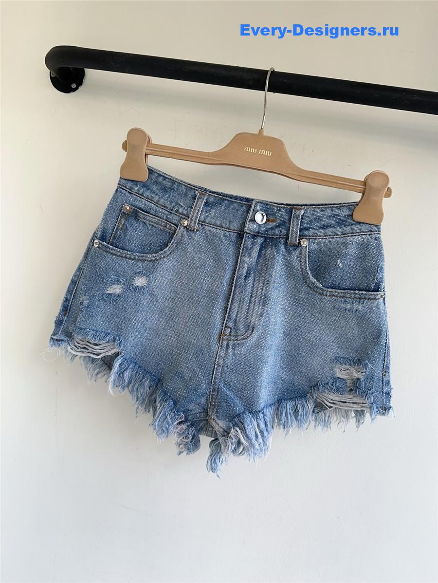 A1exa*der wang sequin denim shorts