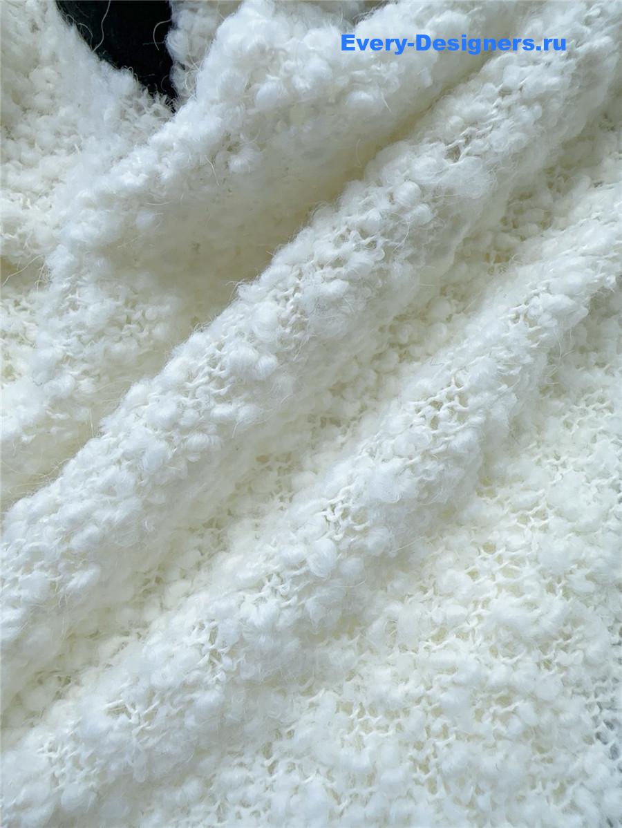 Ch**el white knit maxi dress