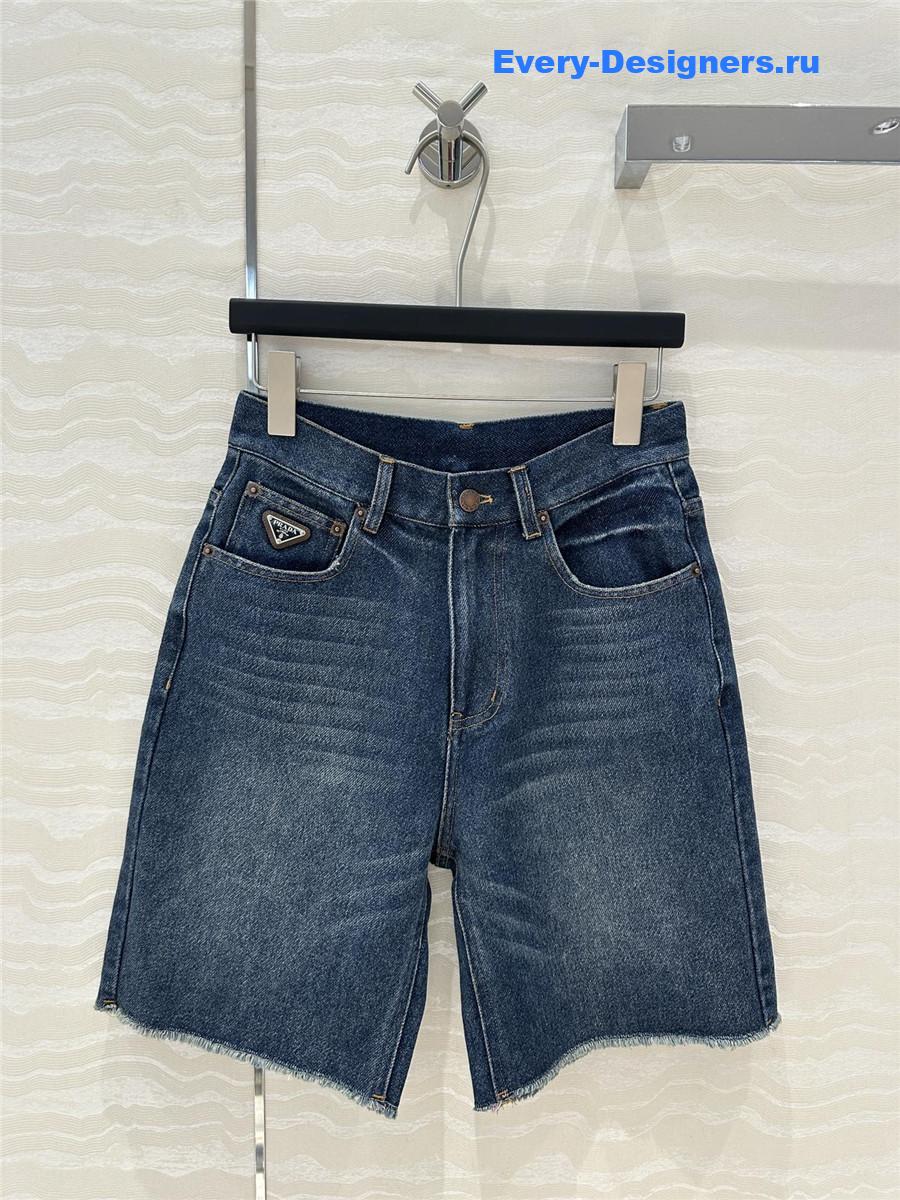 Pra*a blue denim shorts