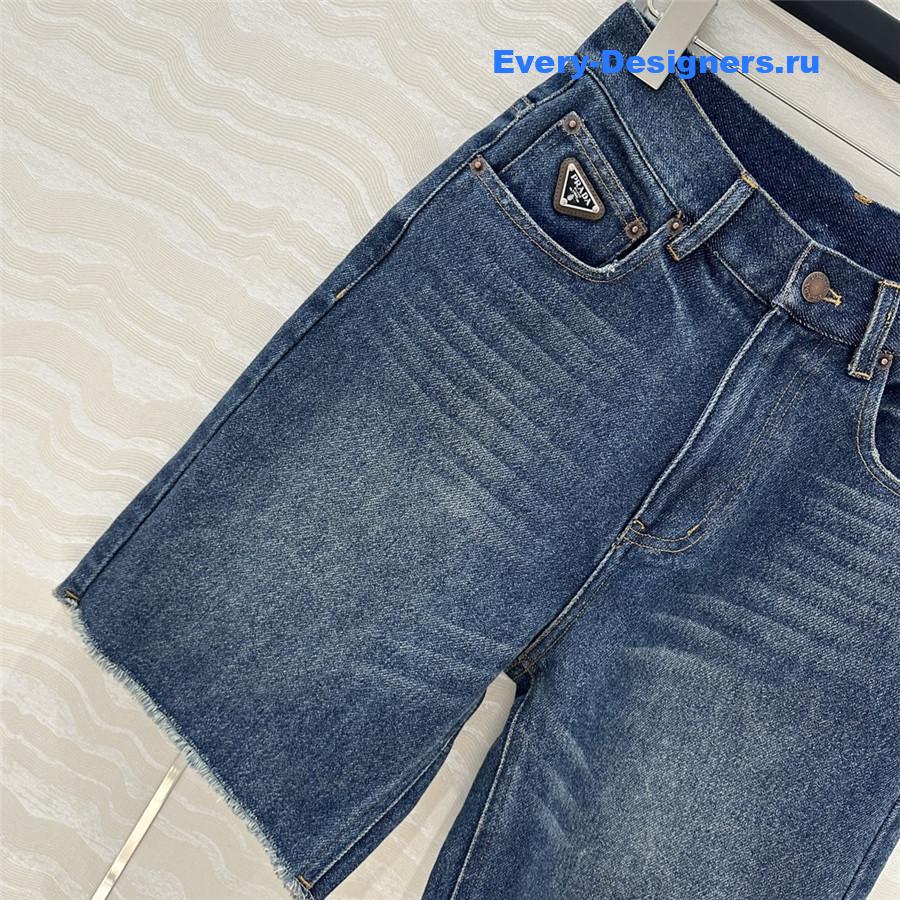 Pra*a blue denim shorts
