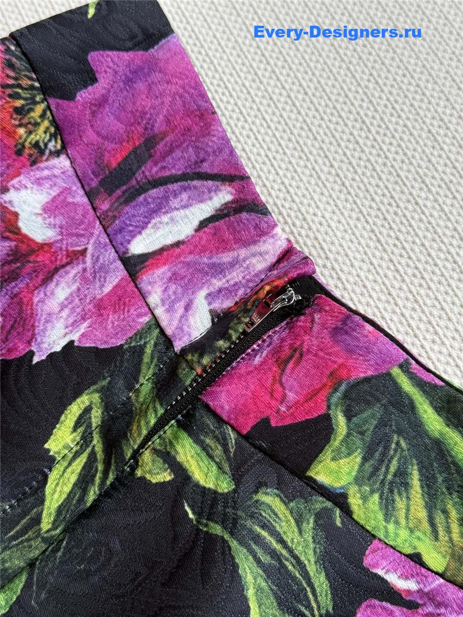 Dolce & Gabbana Peony Print Skirt