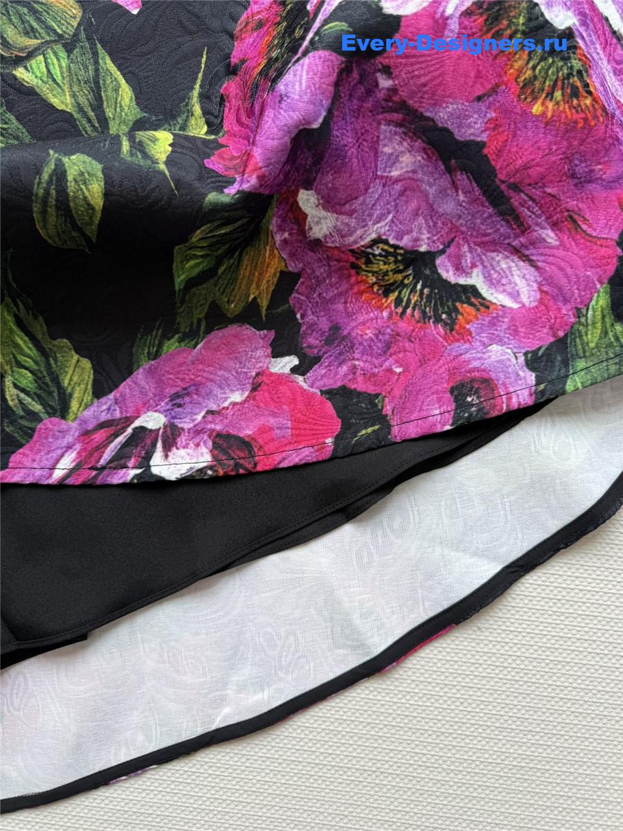 Dolce & Gabbana Peony Print Skirt