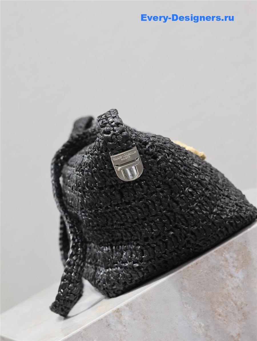 Sa1nt Lau*nt le rafia crossbody bag in black