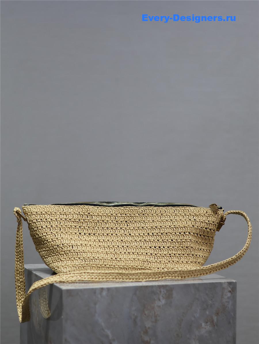 Sa1nt Lau*nt le rafia crossbody bag in brown