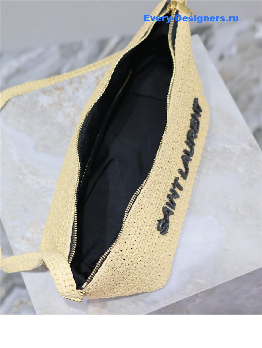 Sa1nt Lau*nt le rafia crossbody bag in brown