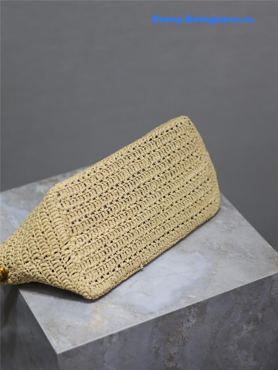 Sa1nt Lau*nt le rafia crossbody bag in brown