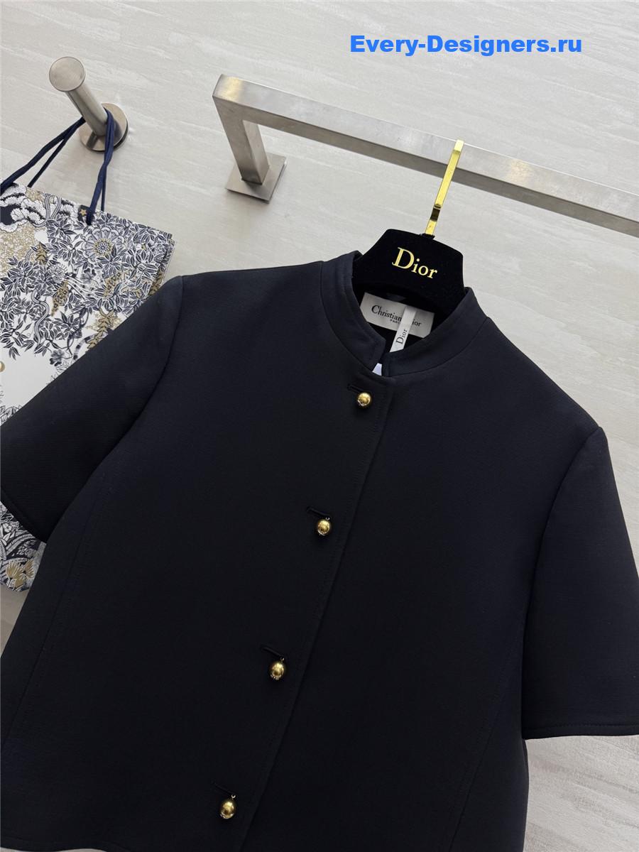 D10r black technical knit cropped jacket