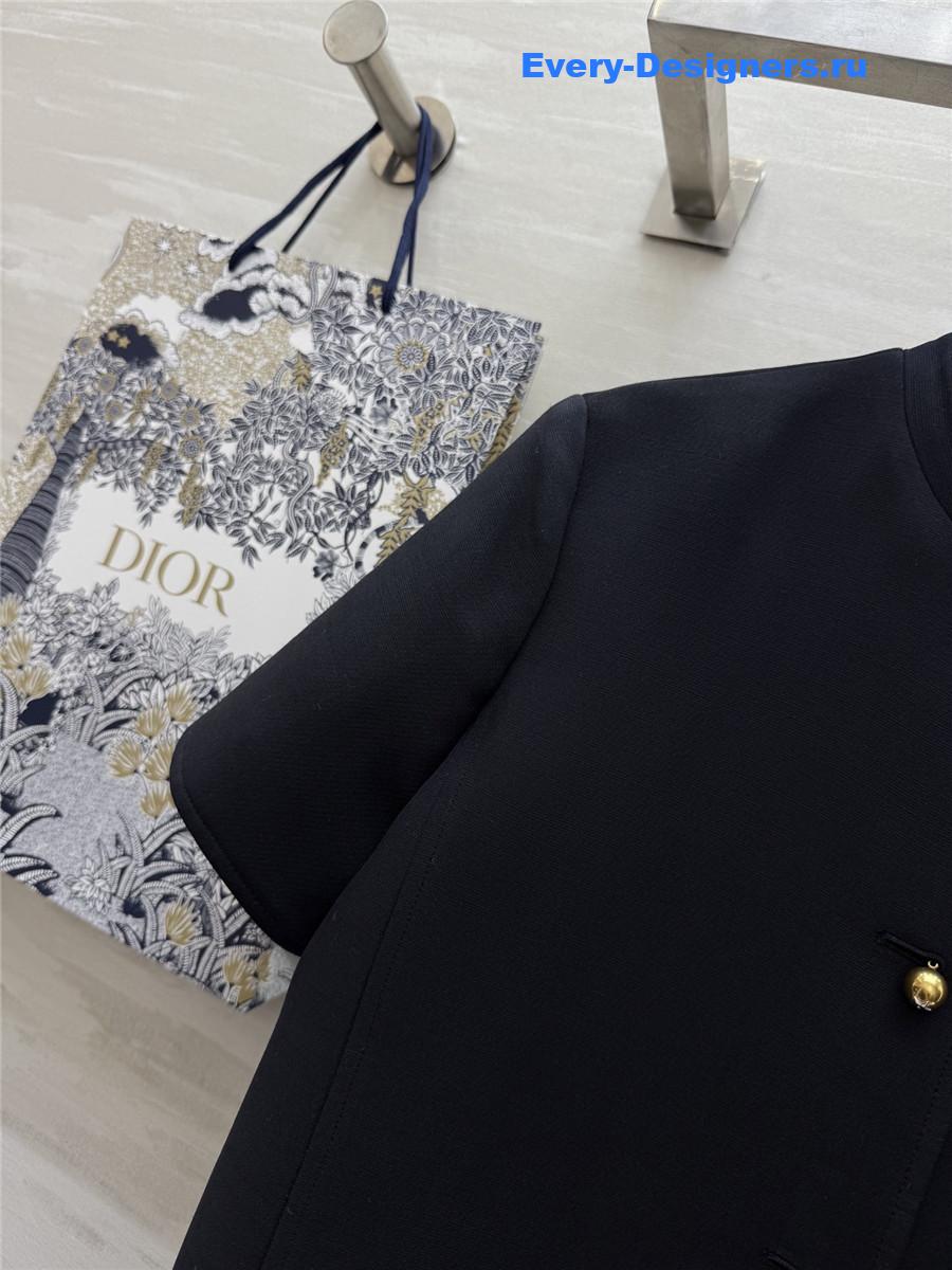 D10r black technical knit cropped jacket