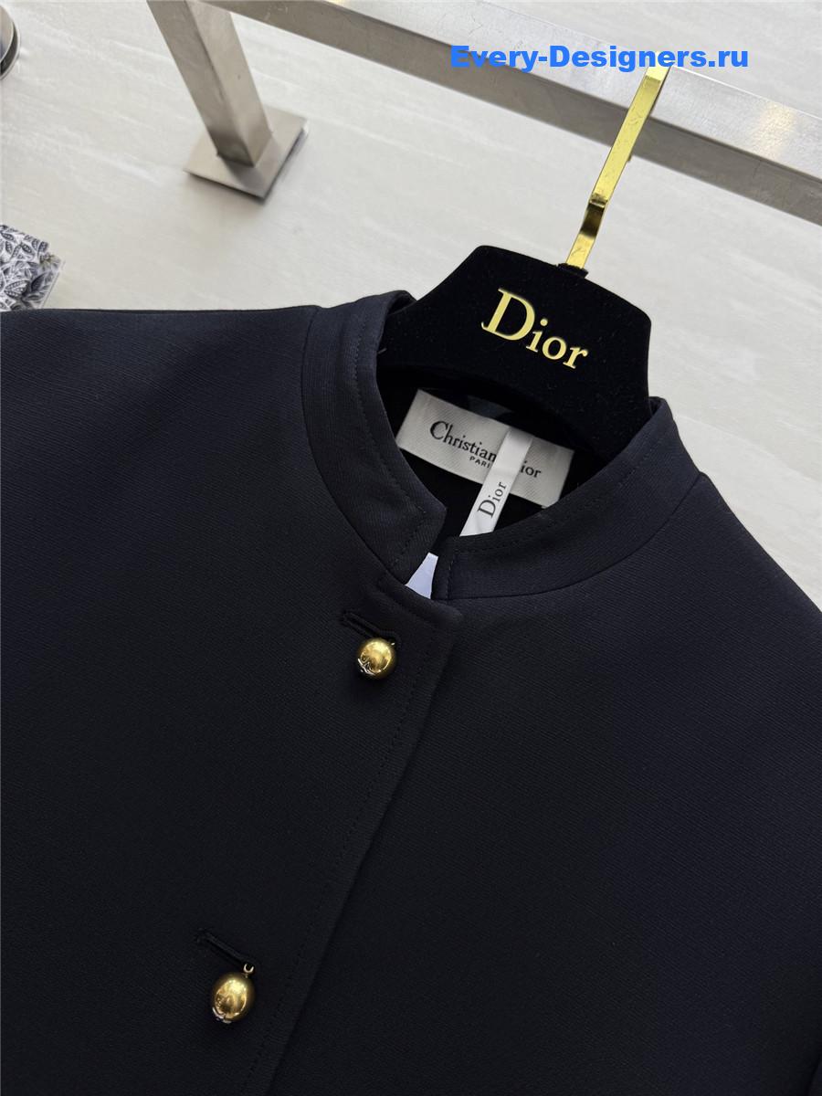 D10r black technical knit cropped jacket