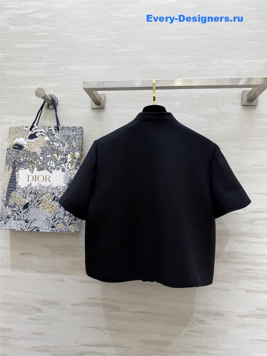 D10r black technical knit cropped jacket