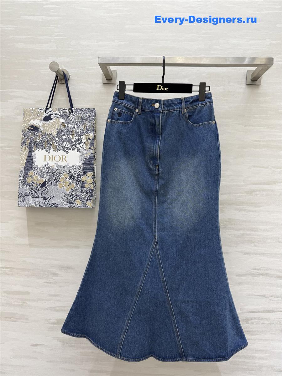 D10r fishtail denim skirt