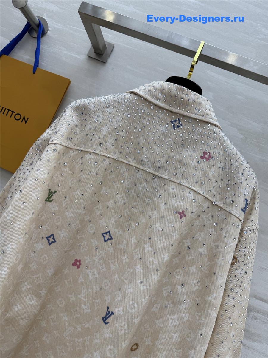 l0vis Vvtt0n rhinestone denim shirt