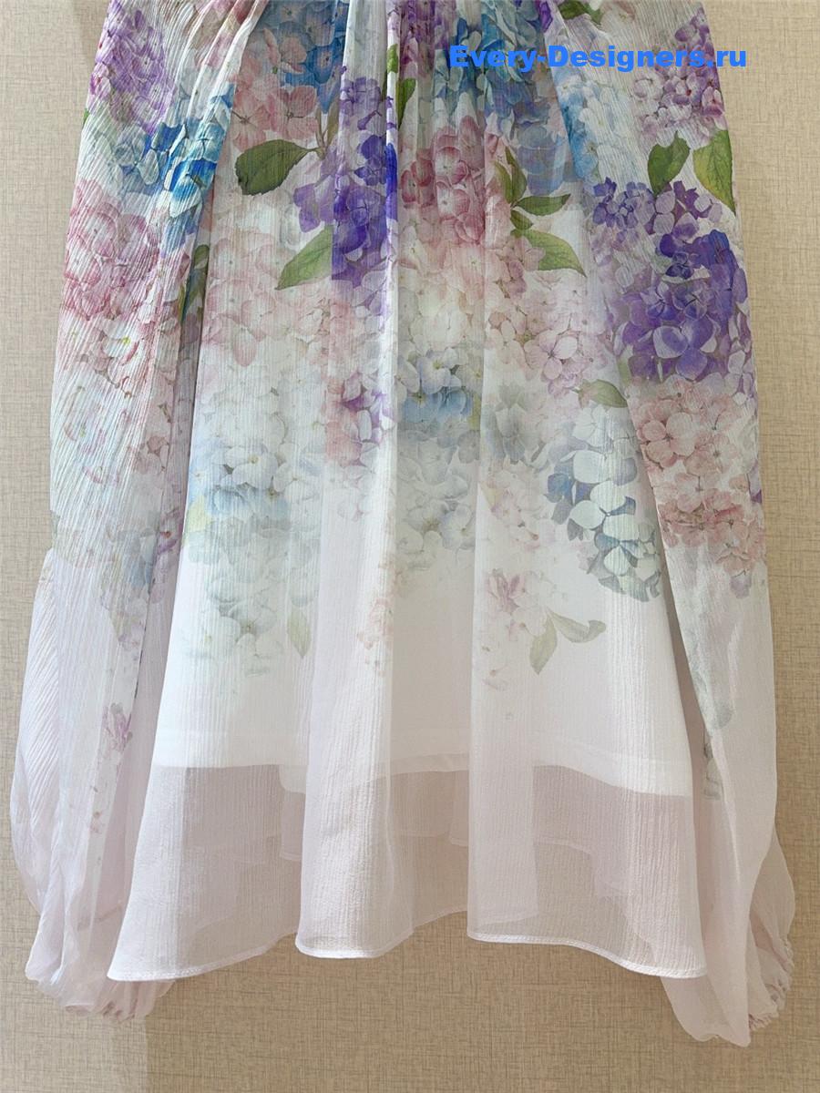 Zimm Pleated Floral Blouse