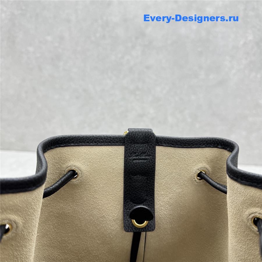 L0r0 P1ana black calfskin backpack