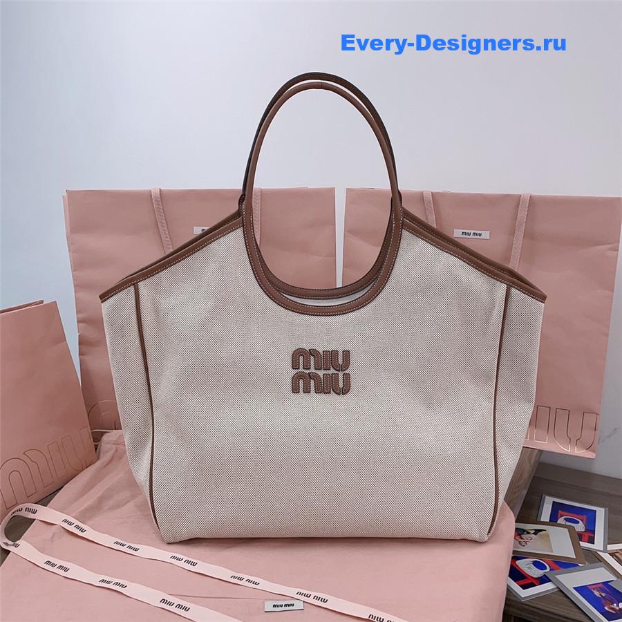 Miu Miu Ivy Large Canvas Tote
