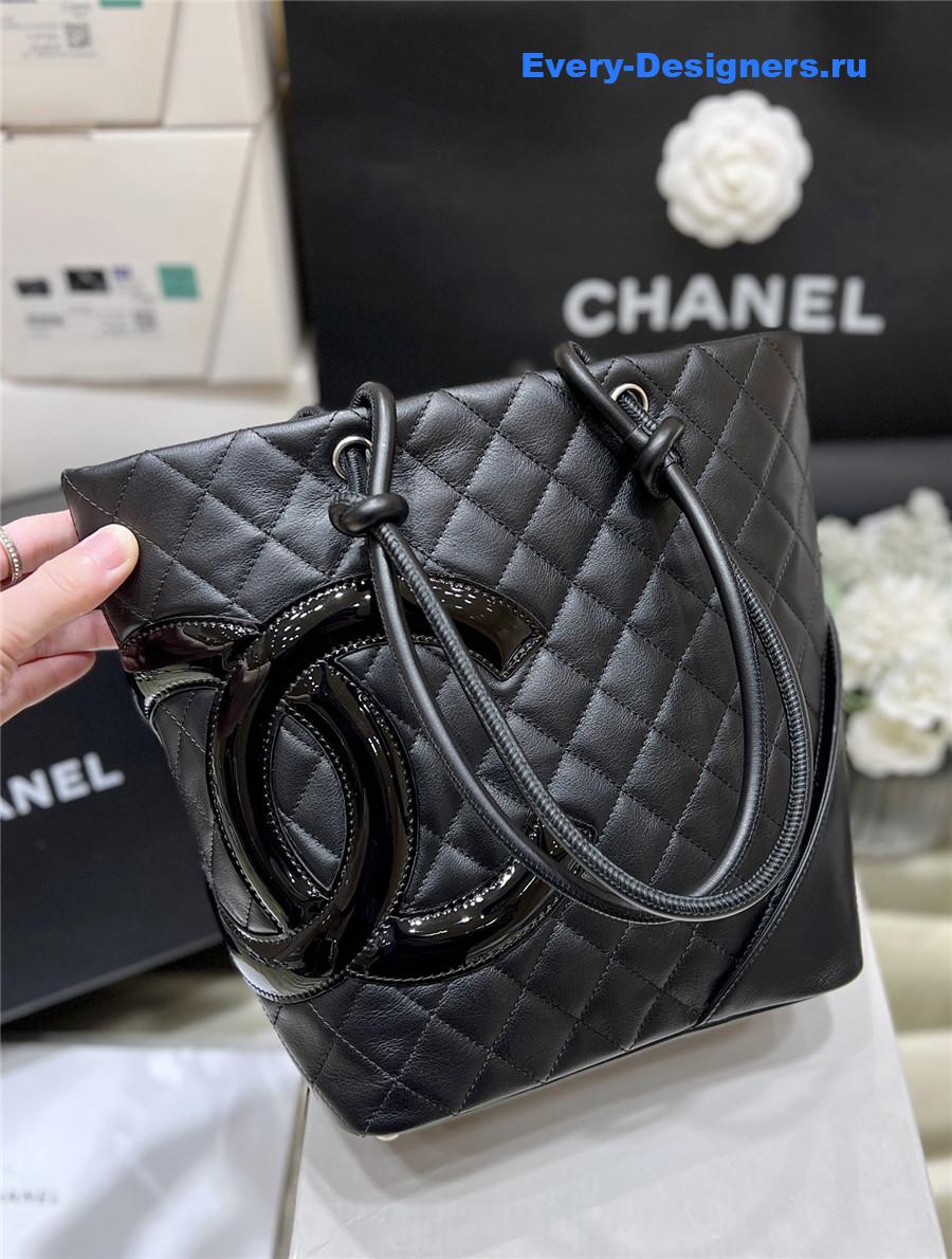 Ch**el black quilted cambon tote