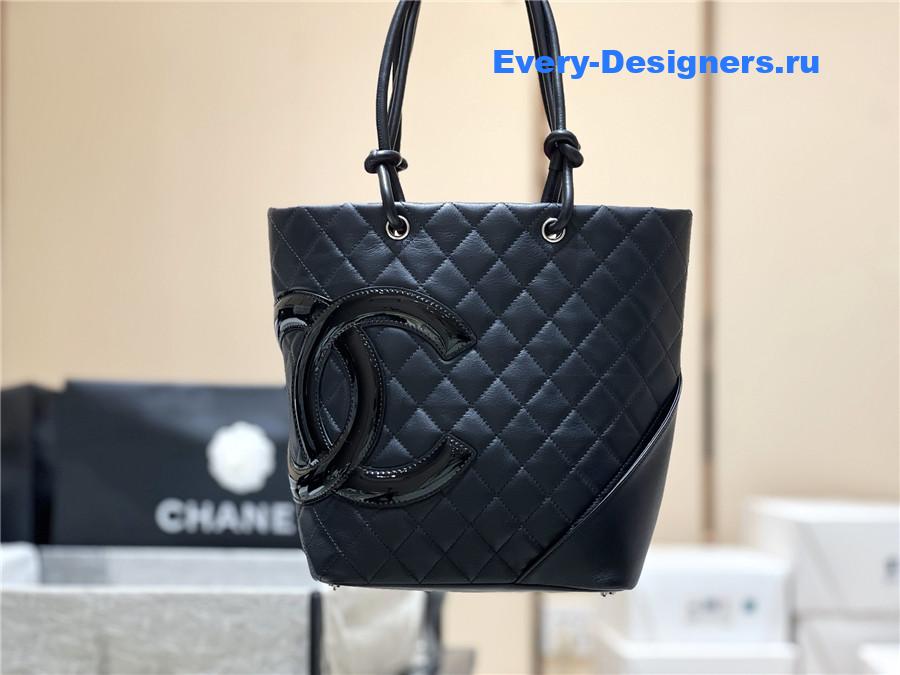 Ch**el black quilted cambon tote