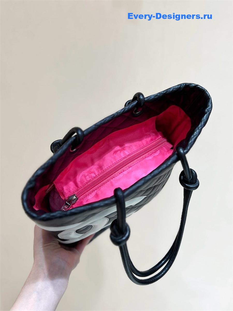 Ch**el white quilted cambon tote