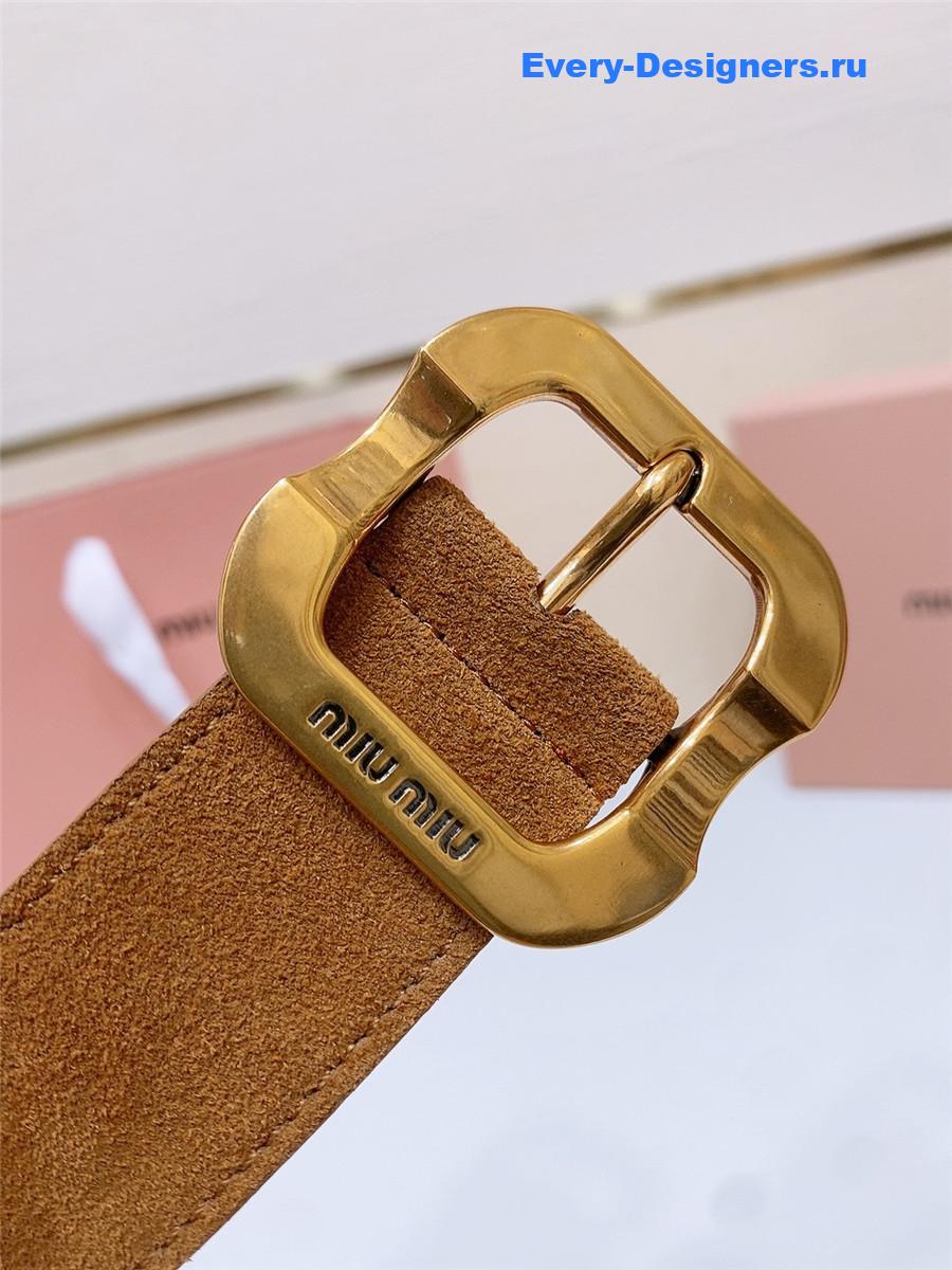 Miu Miu Brown Suede Belt