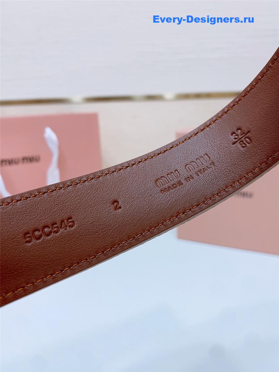 Miu Miu Brown Suede Belt