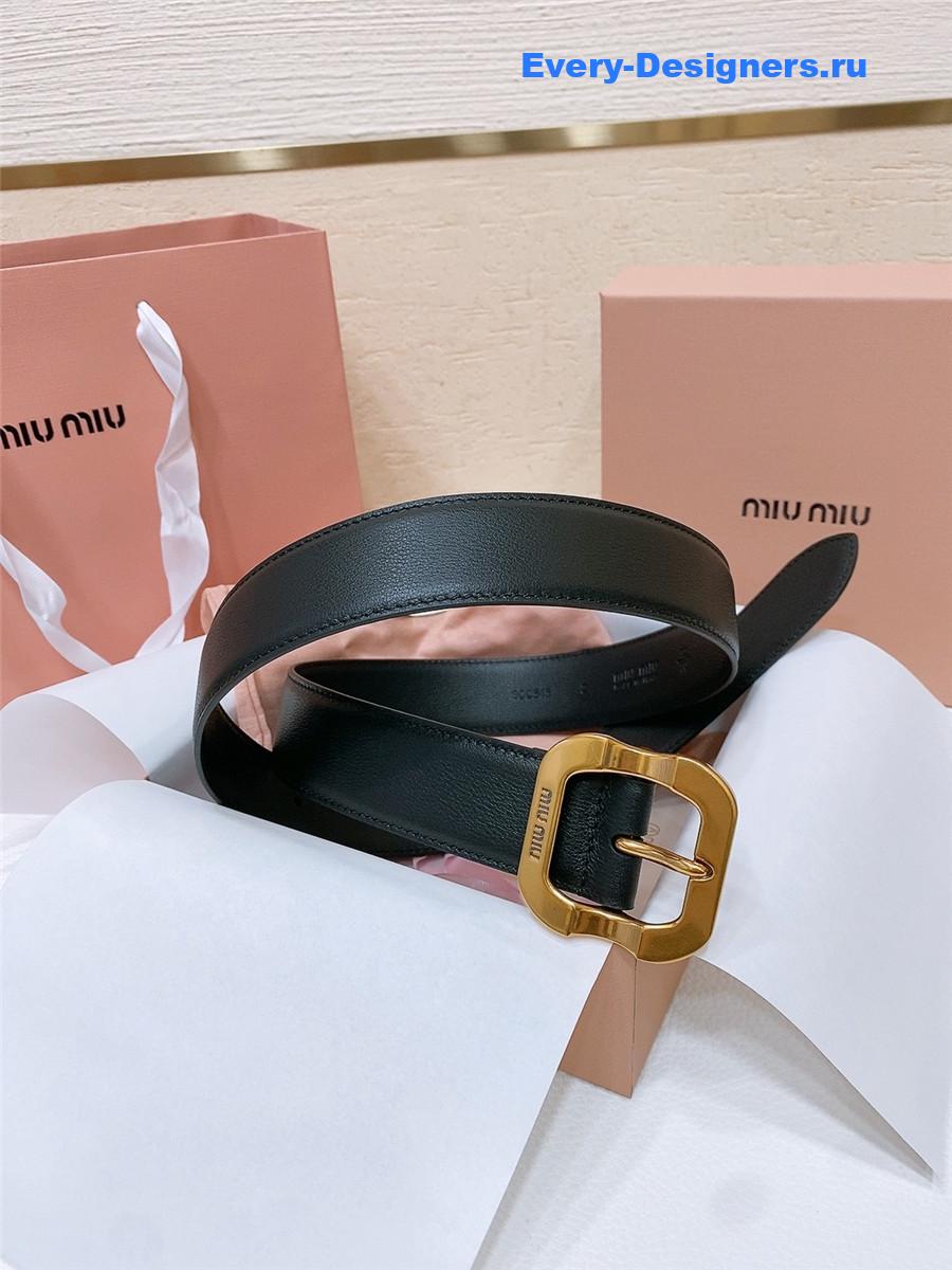 Miu Miu Black Leather Belt