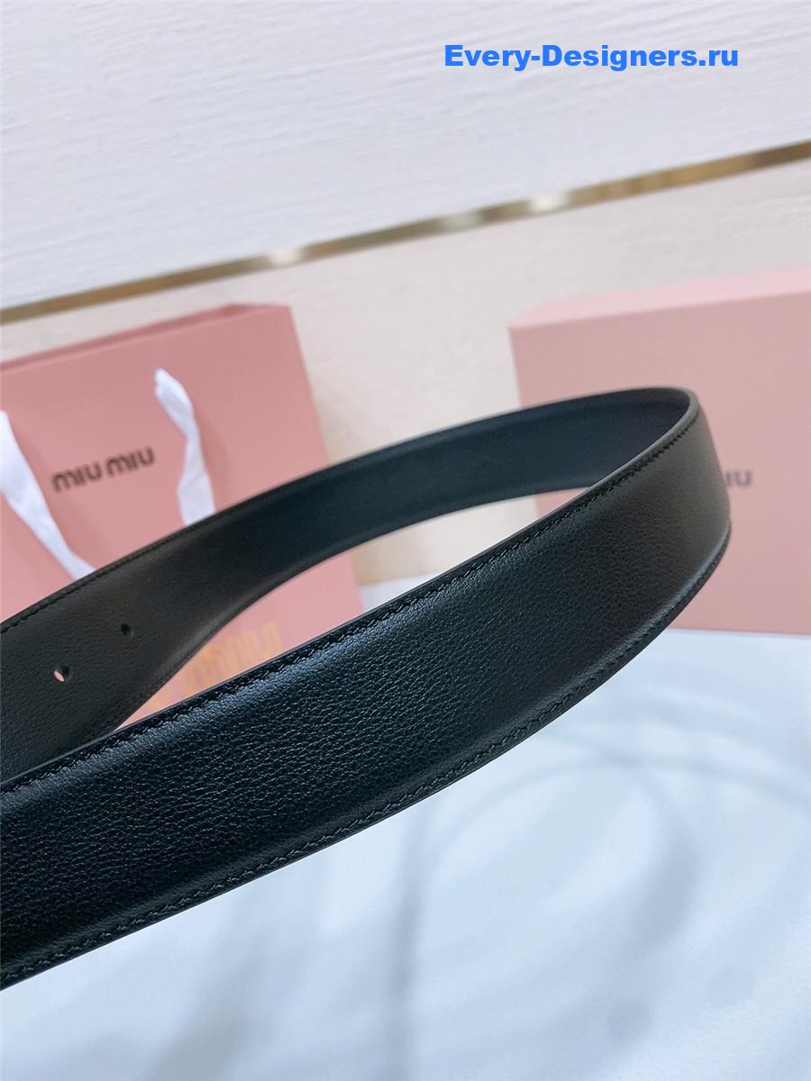 Miu Miu Black Leather Belt