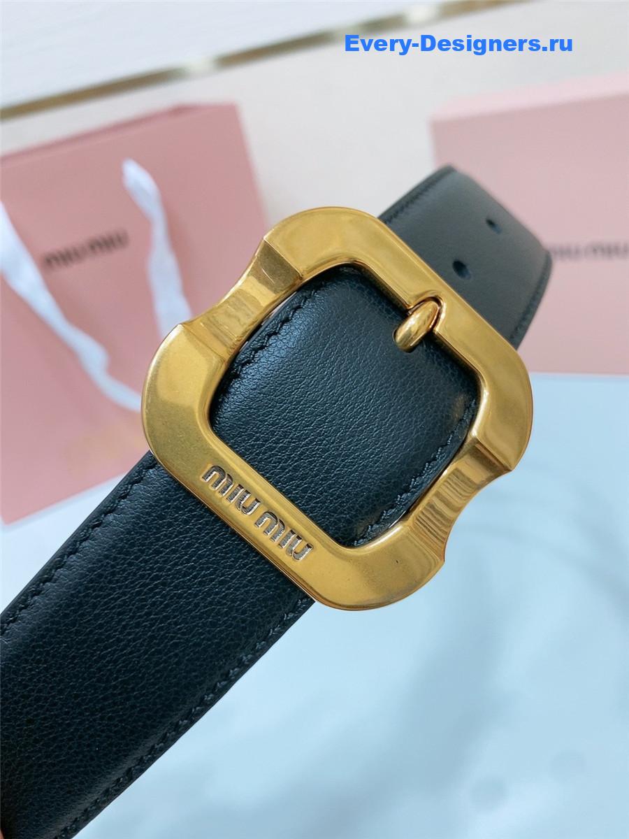 Miu Miu Black Leather Belt