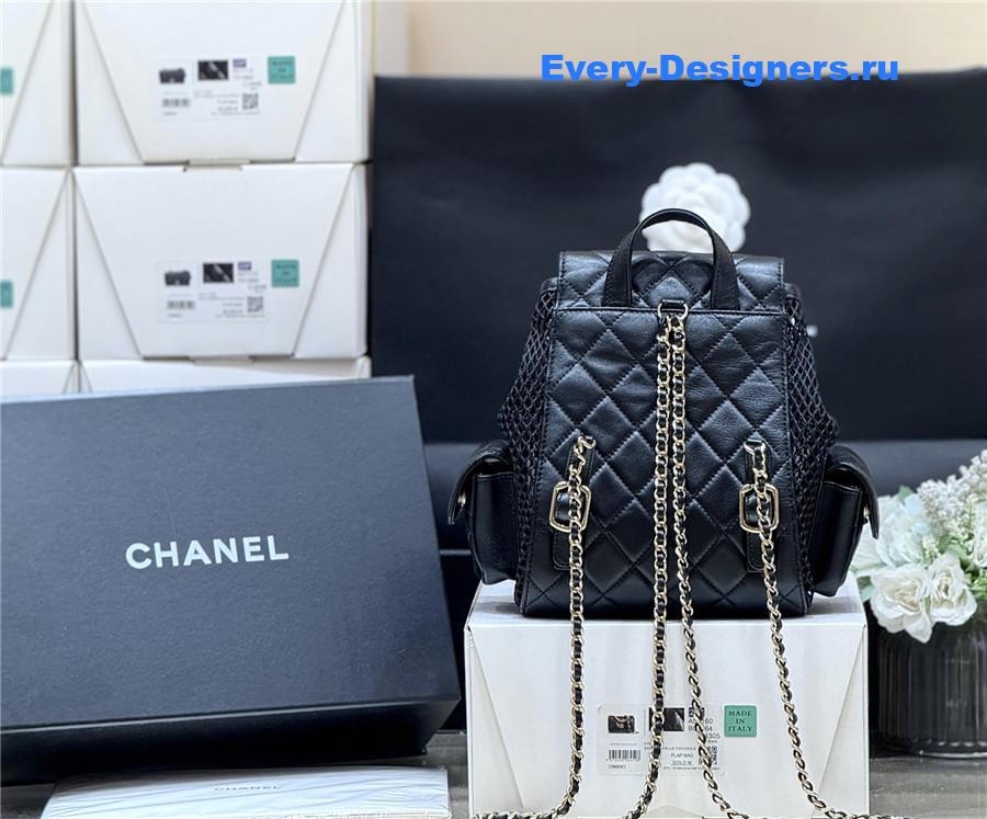 Ch**el mesh lambskin backpack