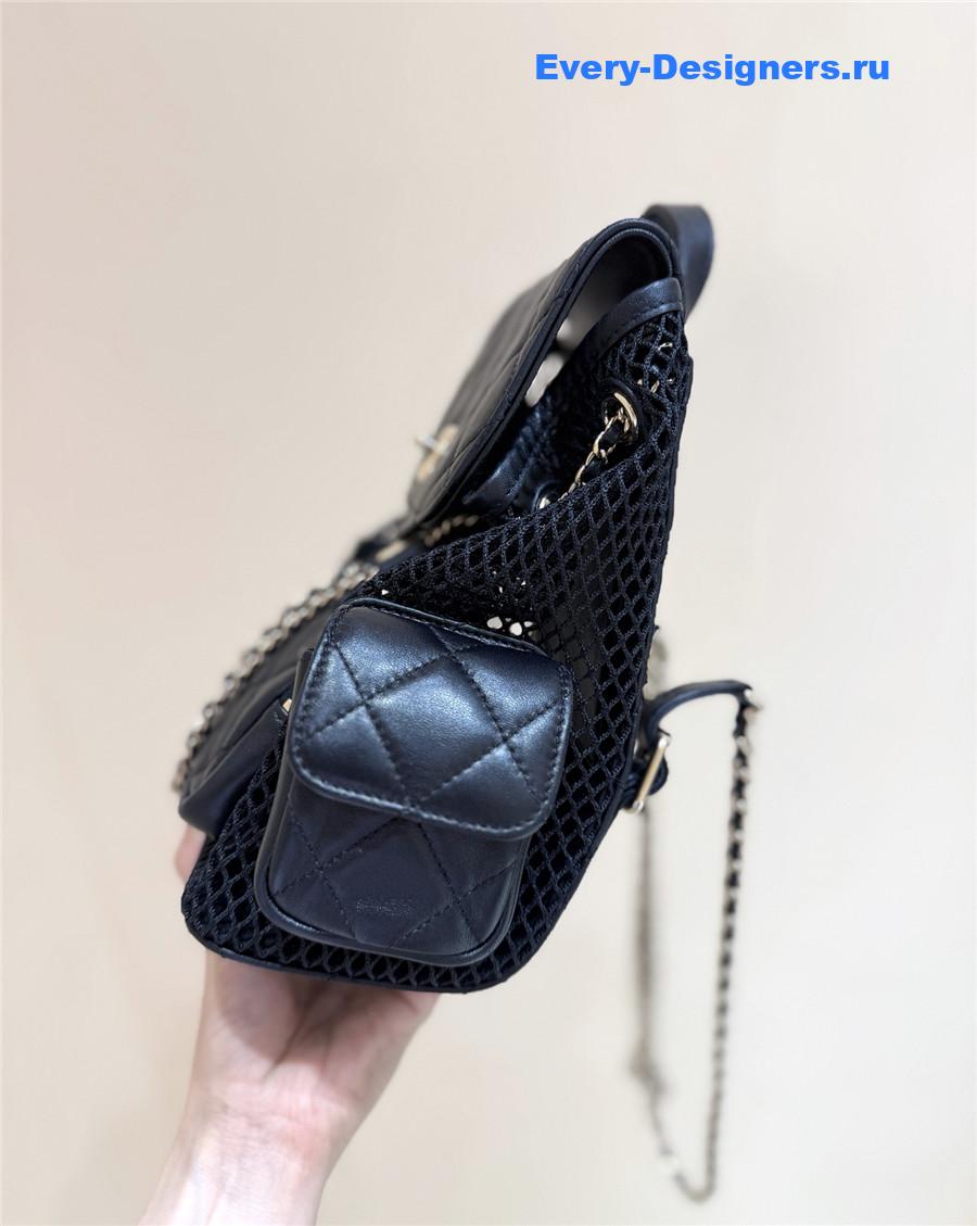 Ch**el mesh lambskin backpack