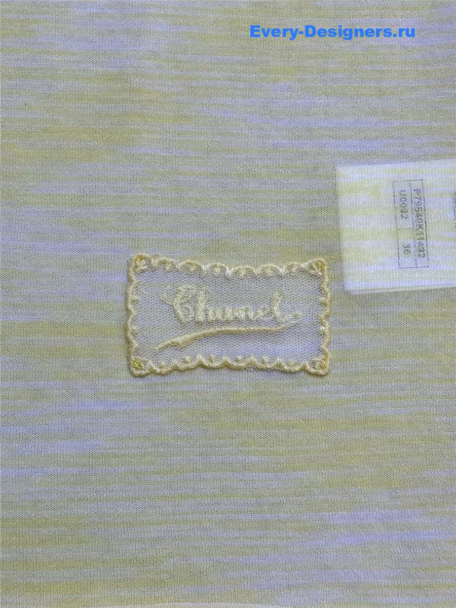 Ch**el yellow sheer knit top