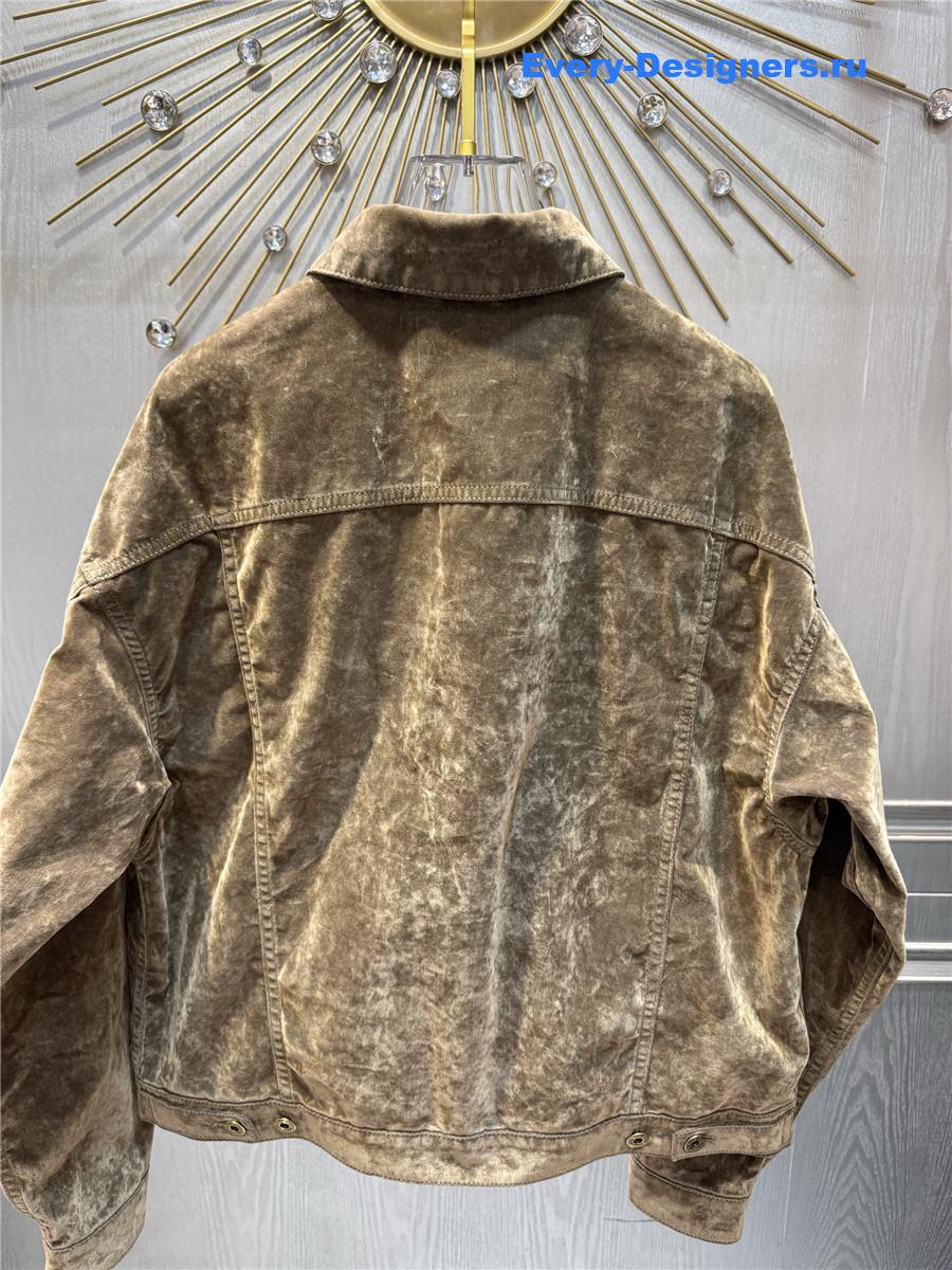 Miu Miu Tobacco Chambray Jacket