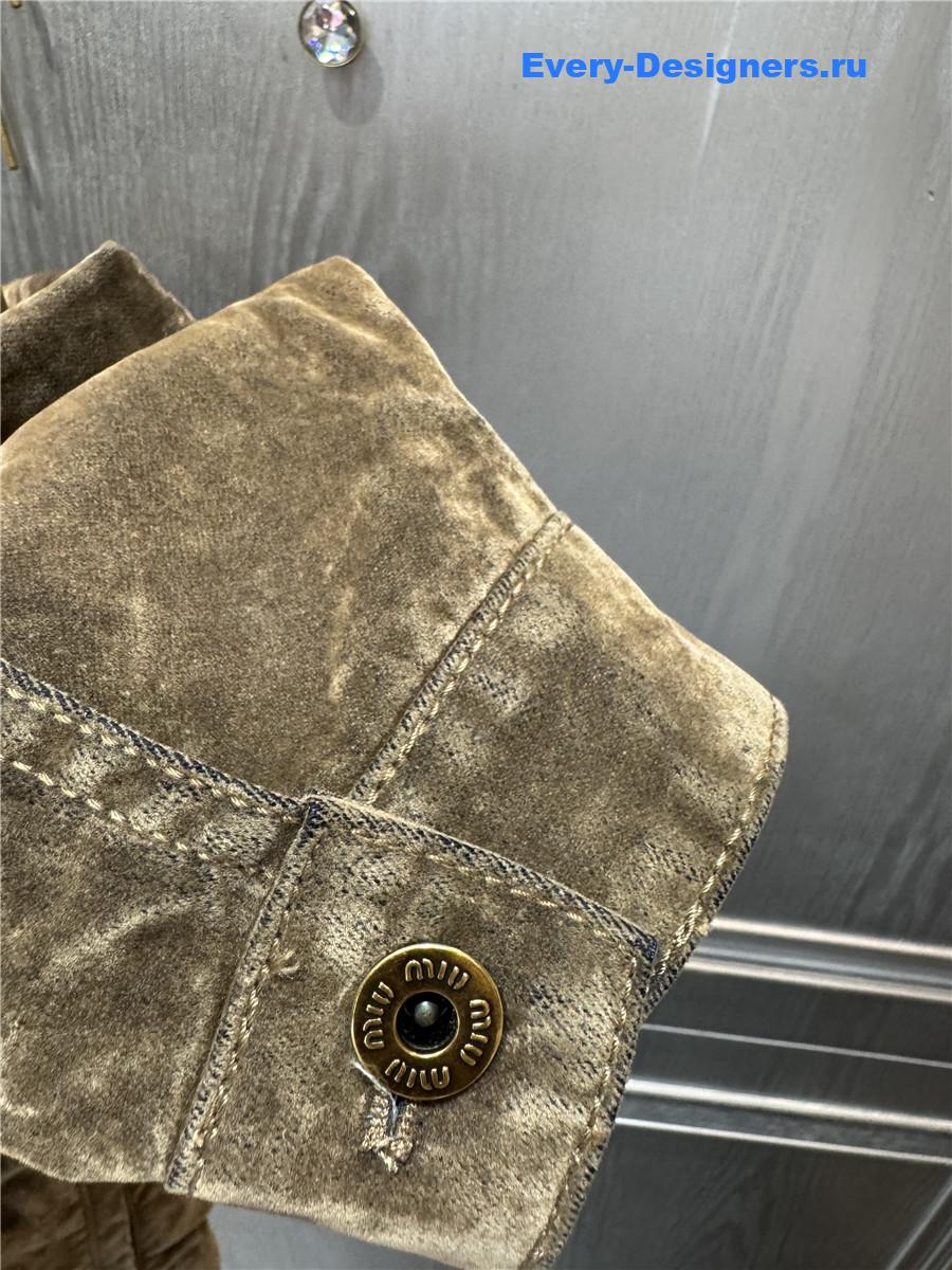 Miu Miu Tobacco Chambray Jacket