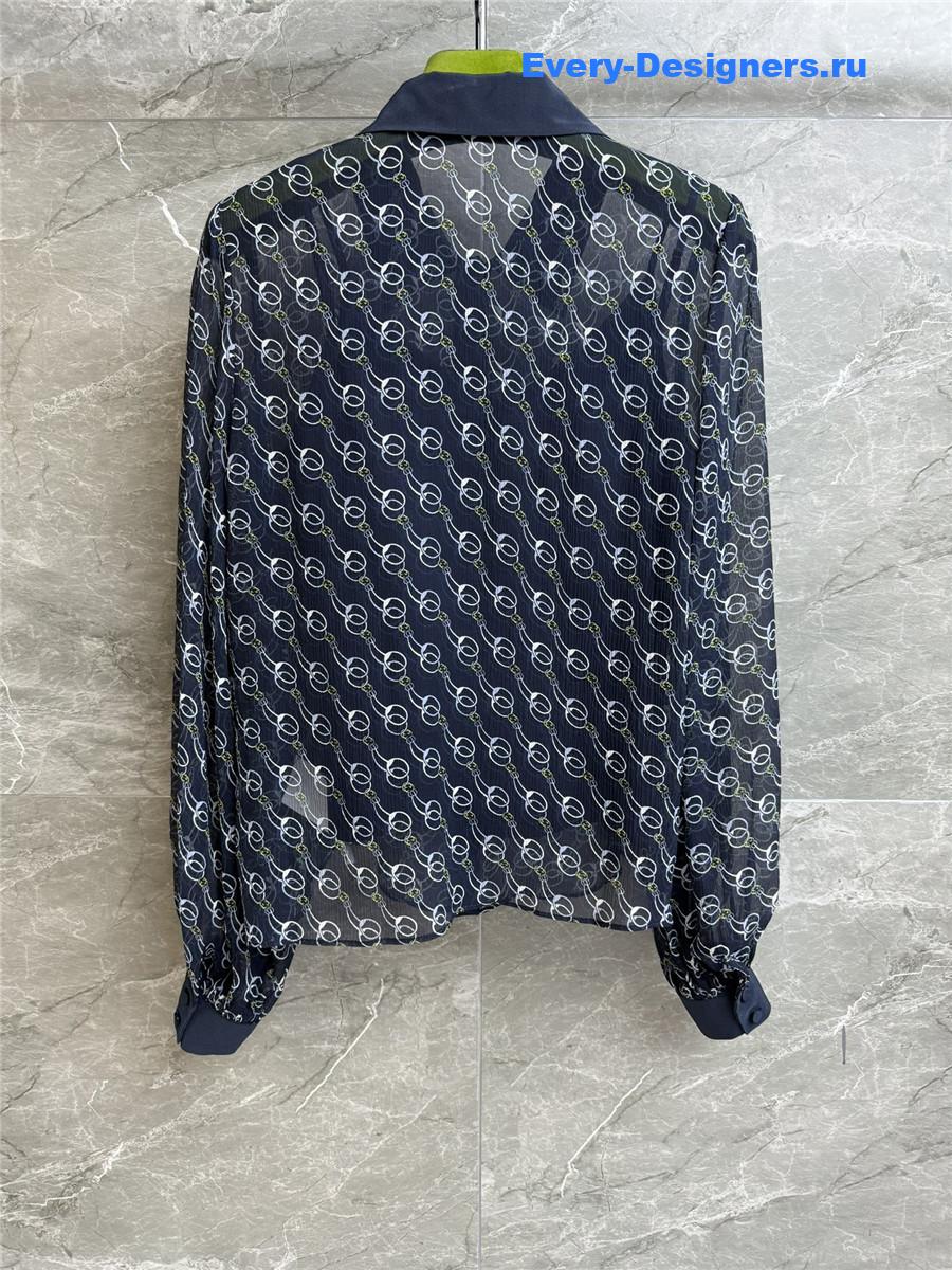 Gvc*1 black printed silk shirt