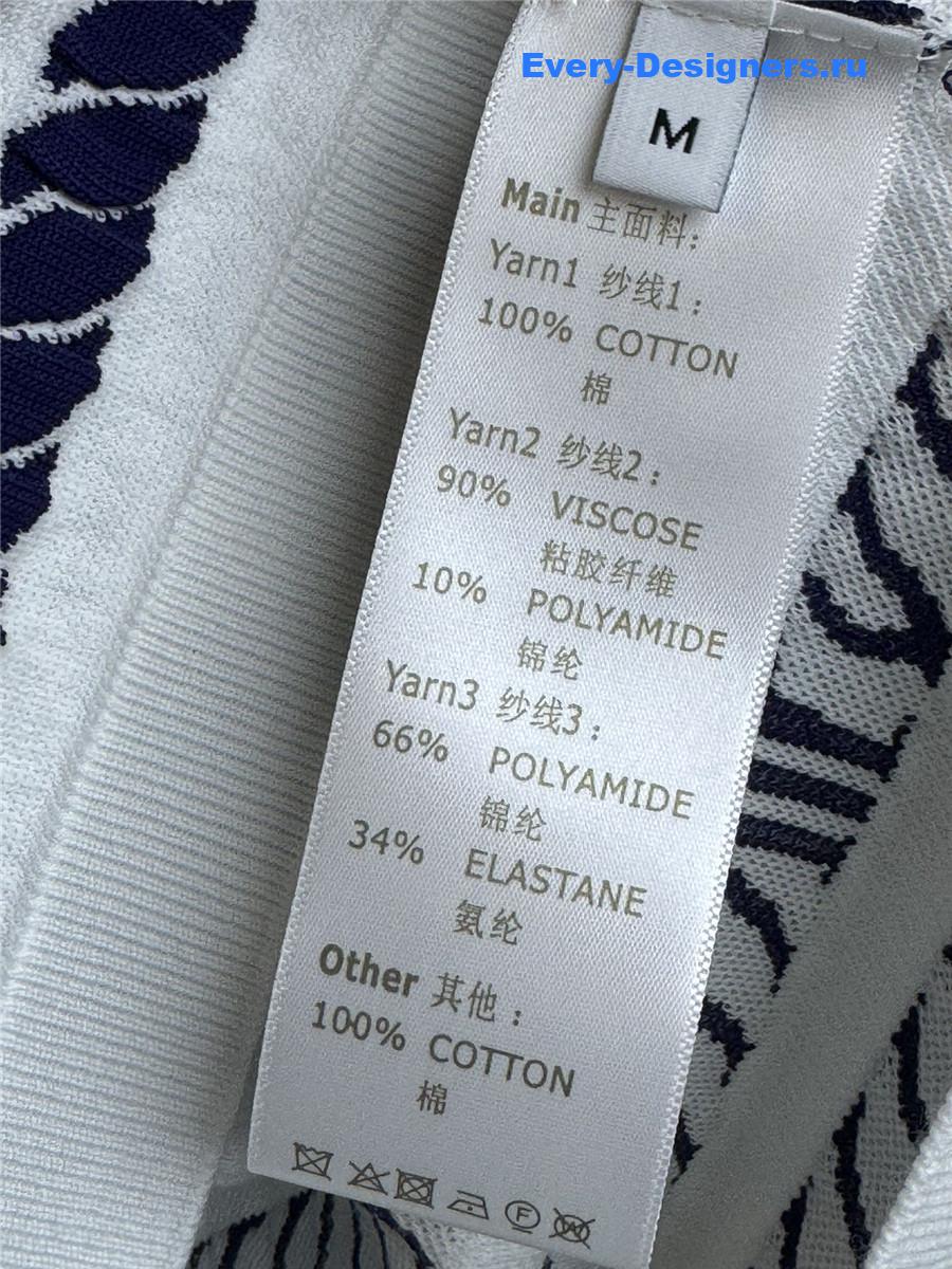 l0vis Vvtt0n rope stripes knit top