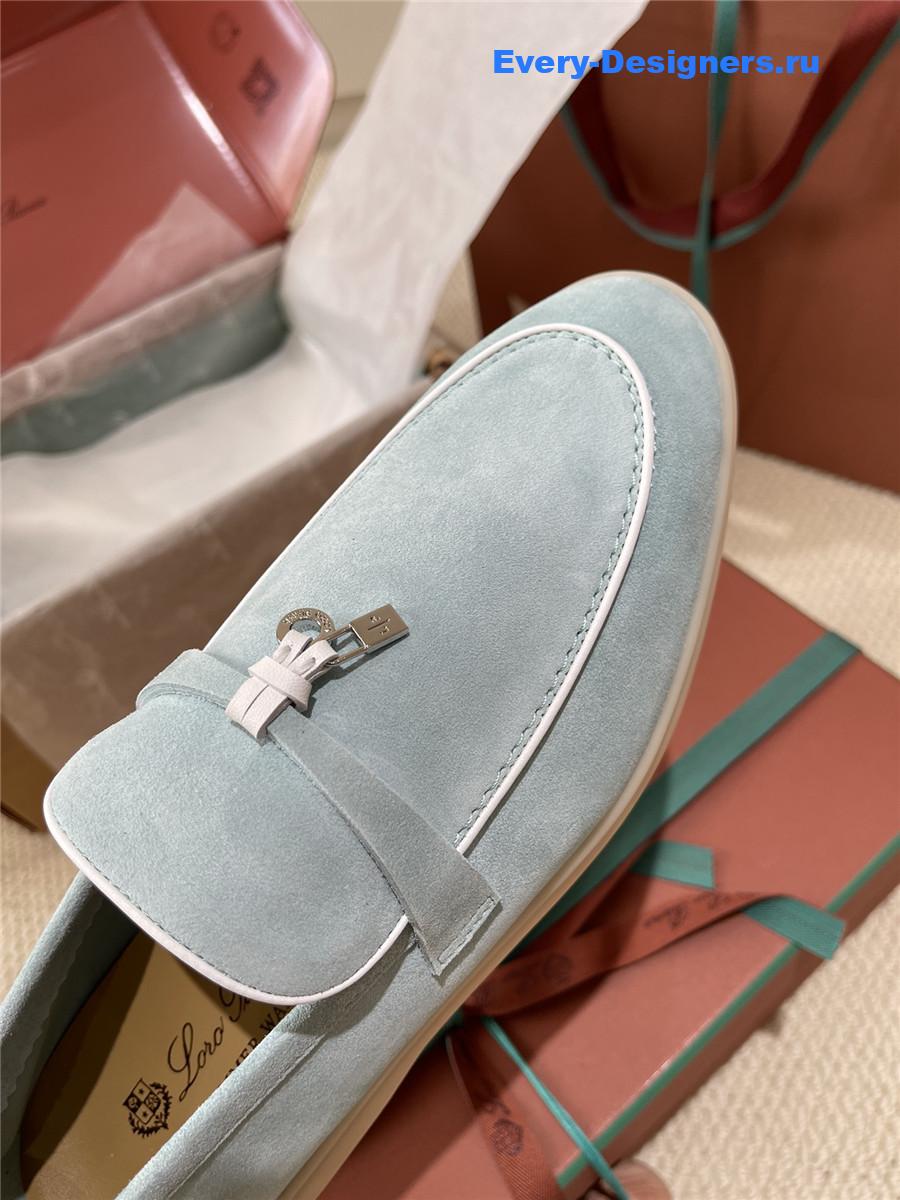 L0r0 P1ana light blue suede loafers