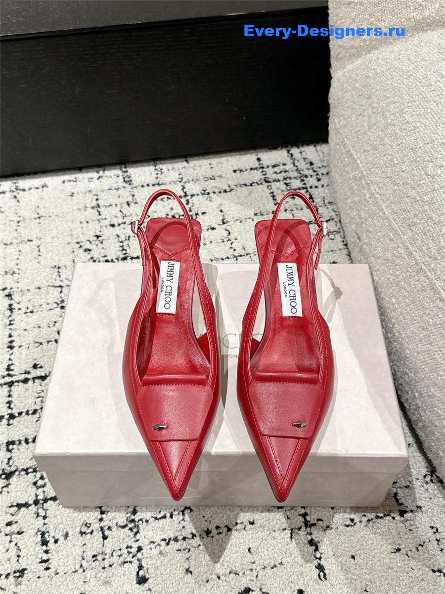 J1m*y Ch00 frances red slingback pumps