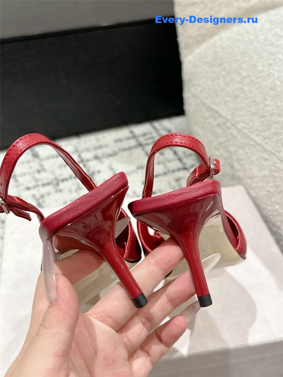 J1m*y Ch00 frances red slingback pumps